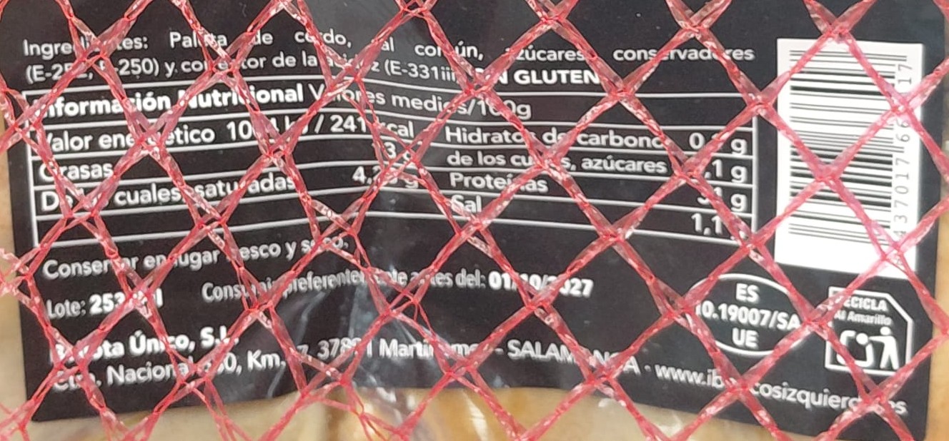 Paleta 4.25-4.75 kg aprox. Gran Reserva Etiqueta Negra IBERIUM Salamanca