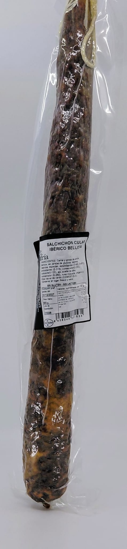 Salchichón Ibérico de Bellota Cular 900 g aprox. MONTEHONFRÍA (Salamanca)