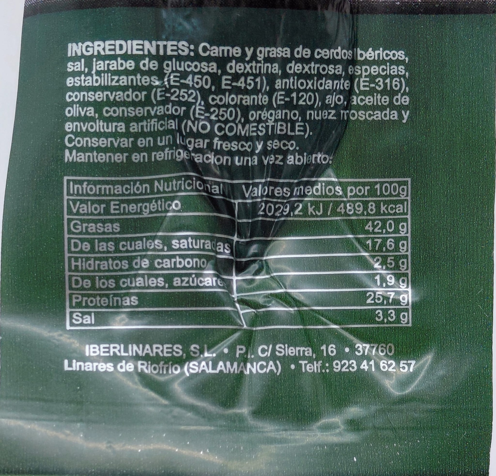 Salchichón Ibérico de Bellota 350 g aprox. MONTELUZ