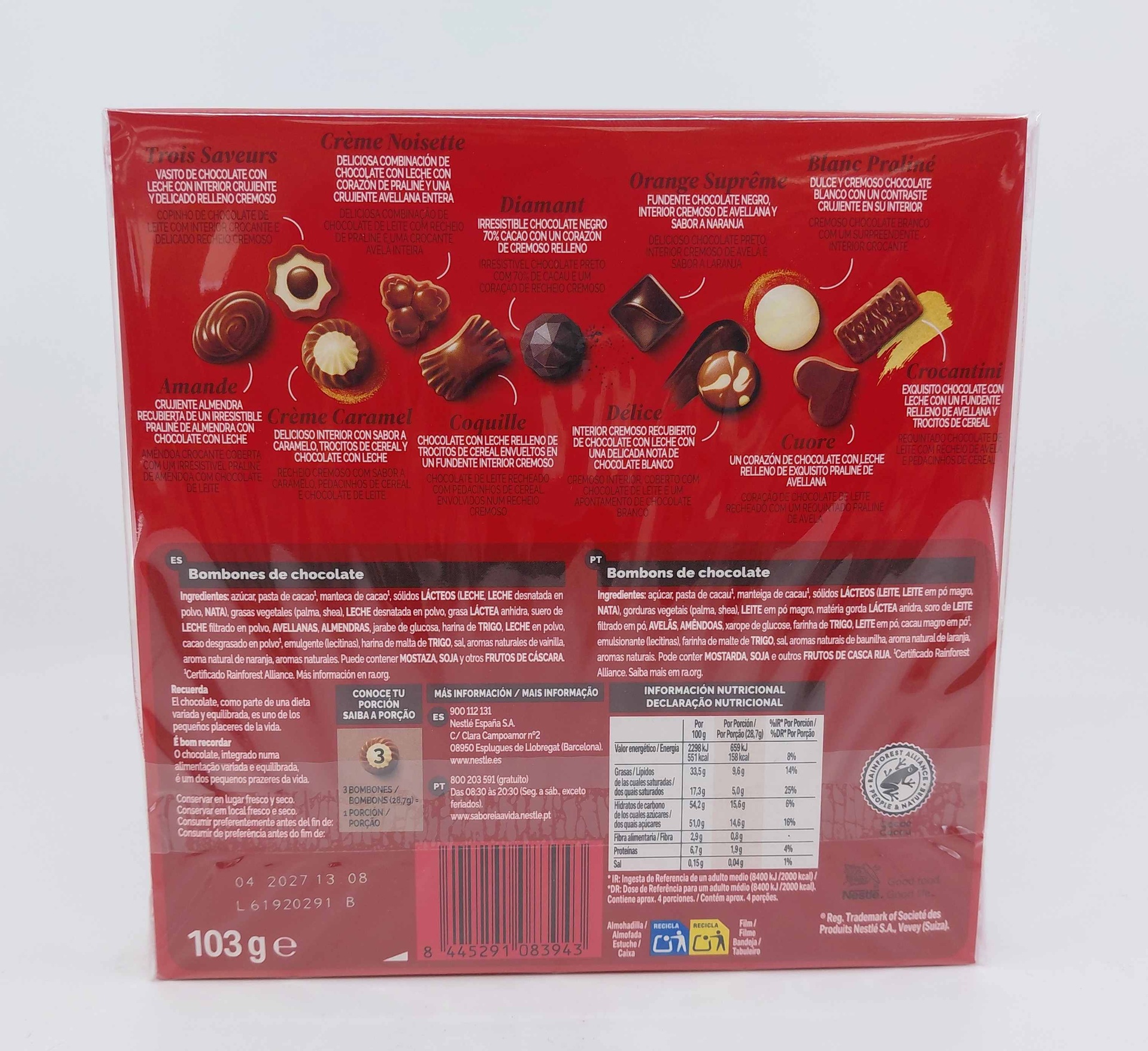 Bombones 103 g CAJA ROJA de Nestlé