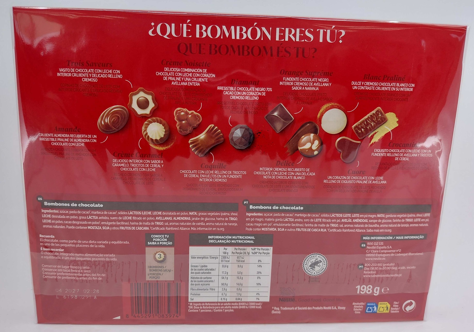 Bombones 198 g CAJA ROJA de Nestlé