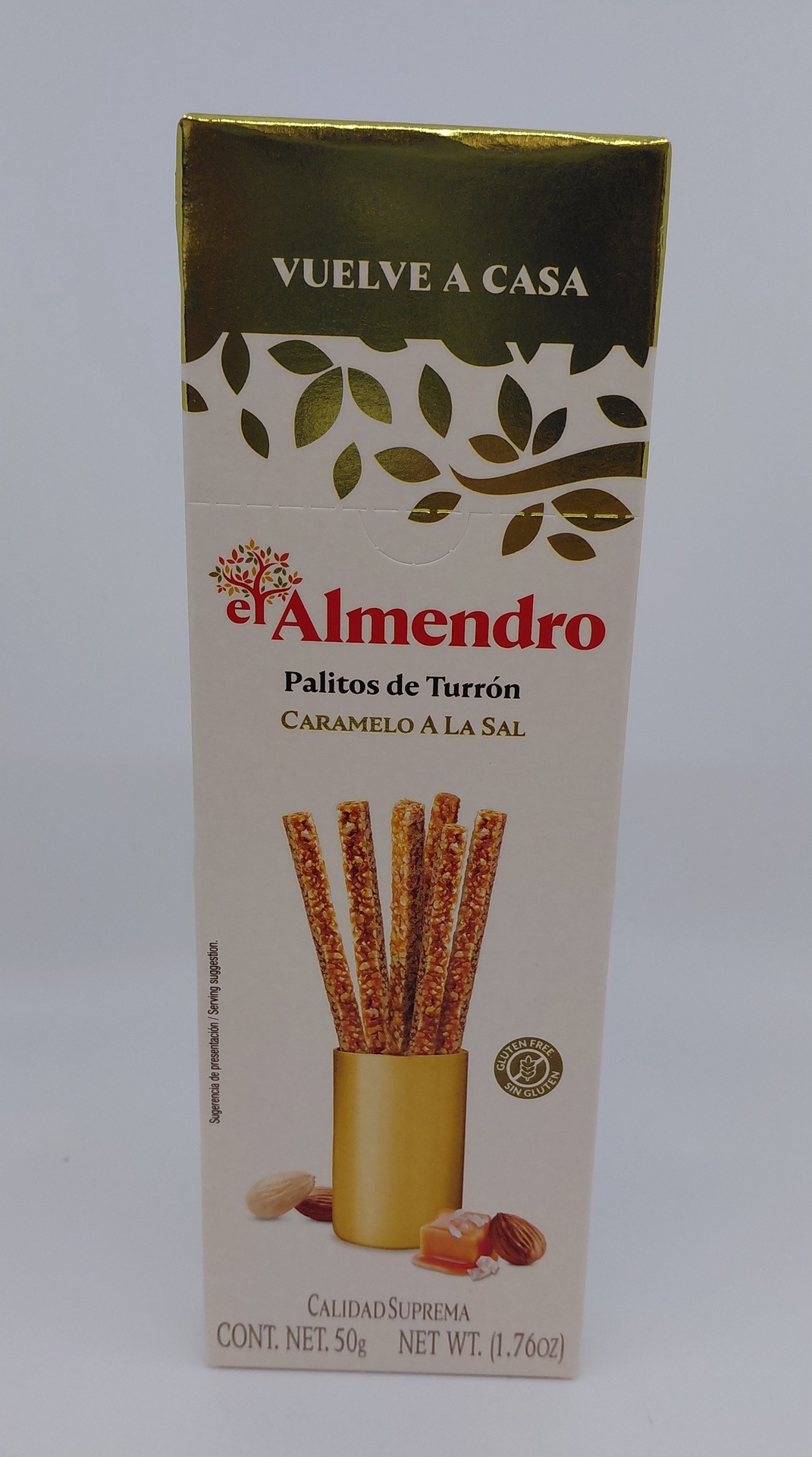 Palitos de Turrón Caramelo a la Sal 50 g EL ALMENDRO