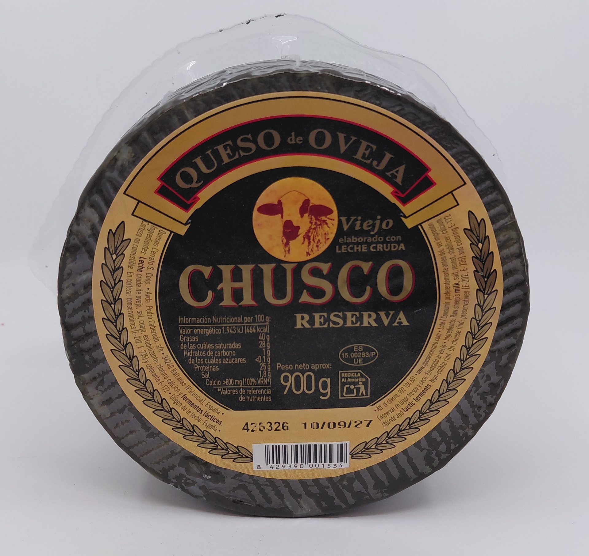 Queso 100 % Oveja Leche Cruda 1 Kg. aprox. CHUSCO de Cerrato