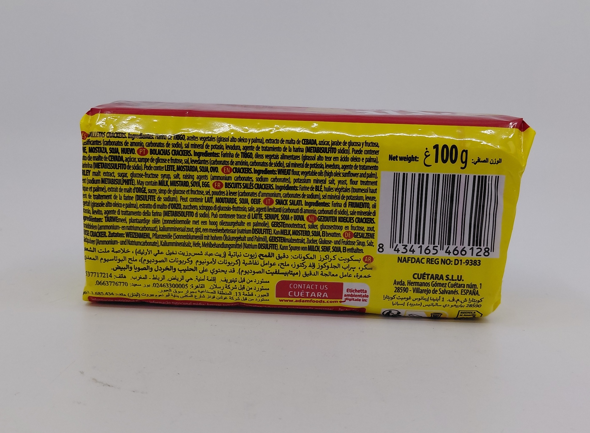 Crakers 100 g KRIT de Cuétara para Quesos y Foie