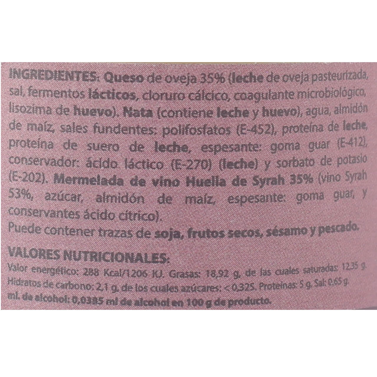 Tarro Crema de Queso de Oveja con Mermelada de Vino Huella Syrah 100 g QUESERÍA DE ANNA