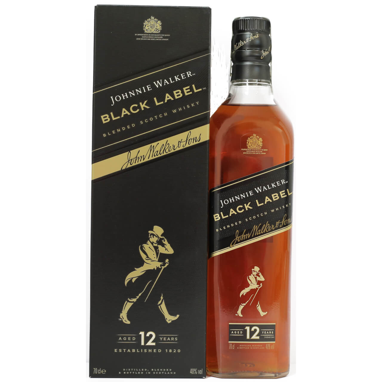 Whisky Escocés JOHNNIE WALKER E. Negra 12 Años 70 cl