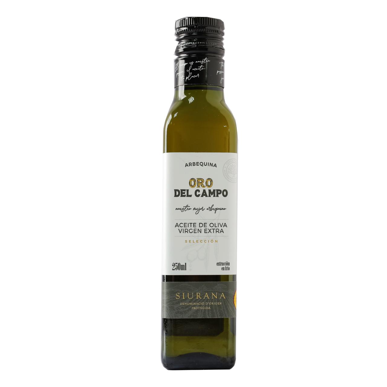 Aceite de Oliva Virgen Extra Arbequina 250 ml ORO DEL CAMPO D.O.P. Siurana