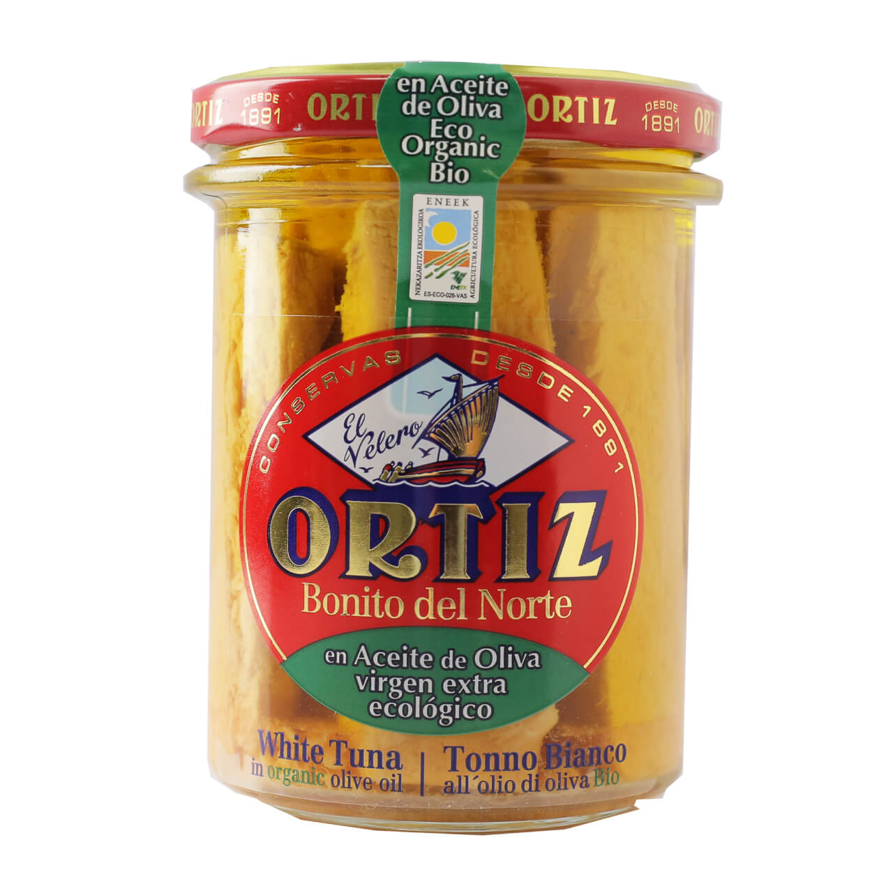 Tarro Lomos Bonito del Norte Ecológico 220 g Neto RO-260 ORTIZ 