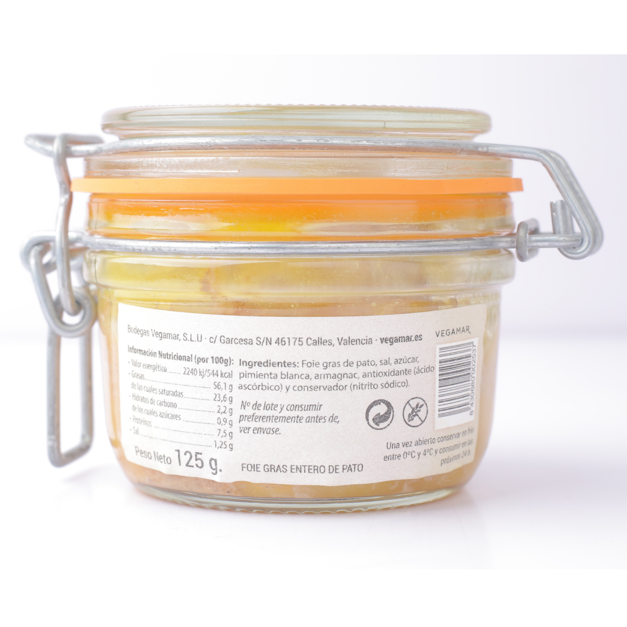 Tarro Foie Gras Micuit Entier de Pato 125 g ÖND DE ANAS