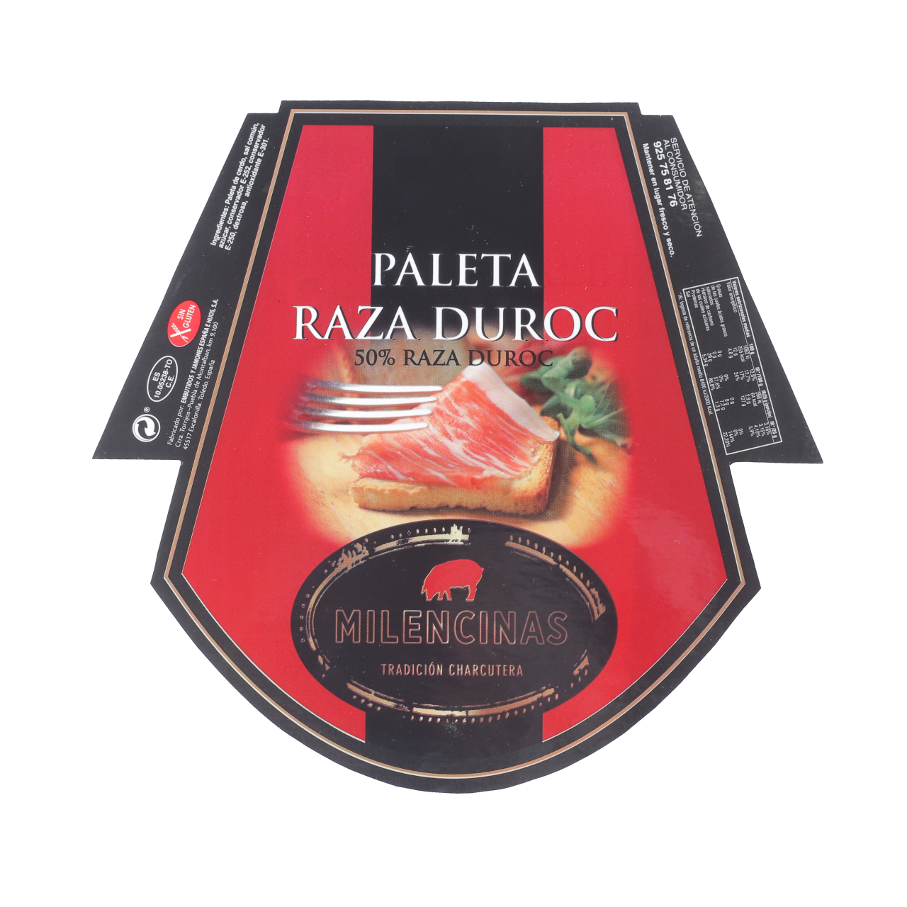 Paleta 5 kg aprox. 50 % Raza Duroc MILENCINAS