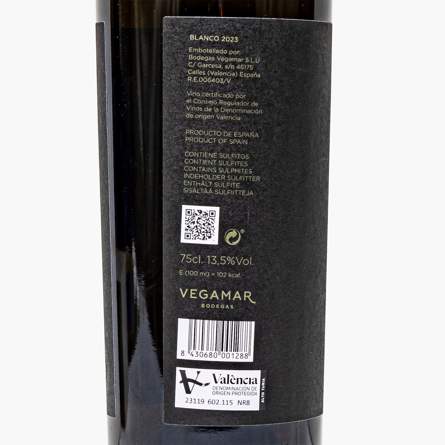 Botella Vino Blanco de Autor VEGAMAR