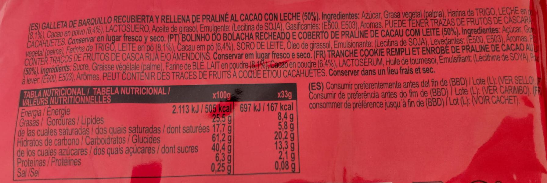 TENTENPIÉ de Chocolate Crujiente 100 g MEIVEL