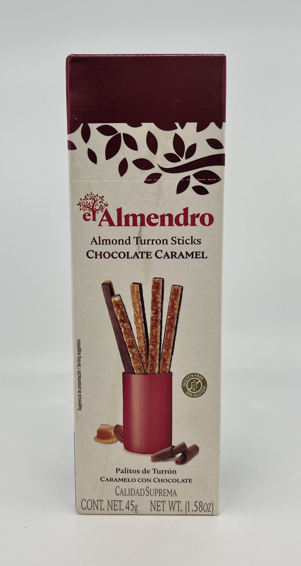 Palitos de Turrón Caramelo con Chocolate 45 g EL ALMENDRO