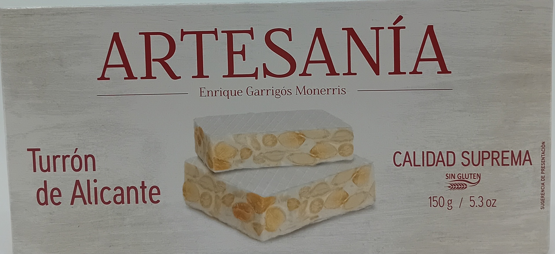 Turrón Alicante D.O. Jijona 150 g ARTESANÍA de E. Garrigós
