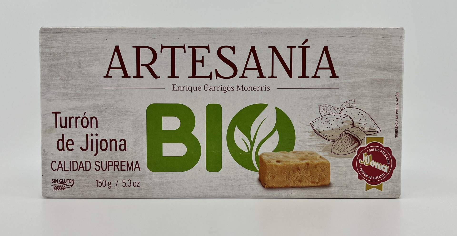 Turrón Jijona BIO Calidad Suprema 150 g ARTESANÍA de E. Garrigós