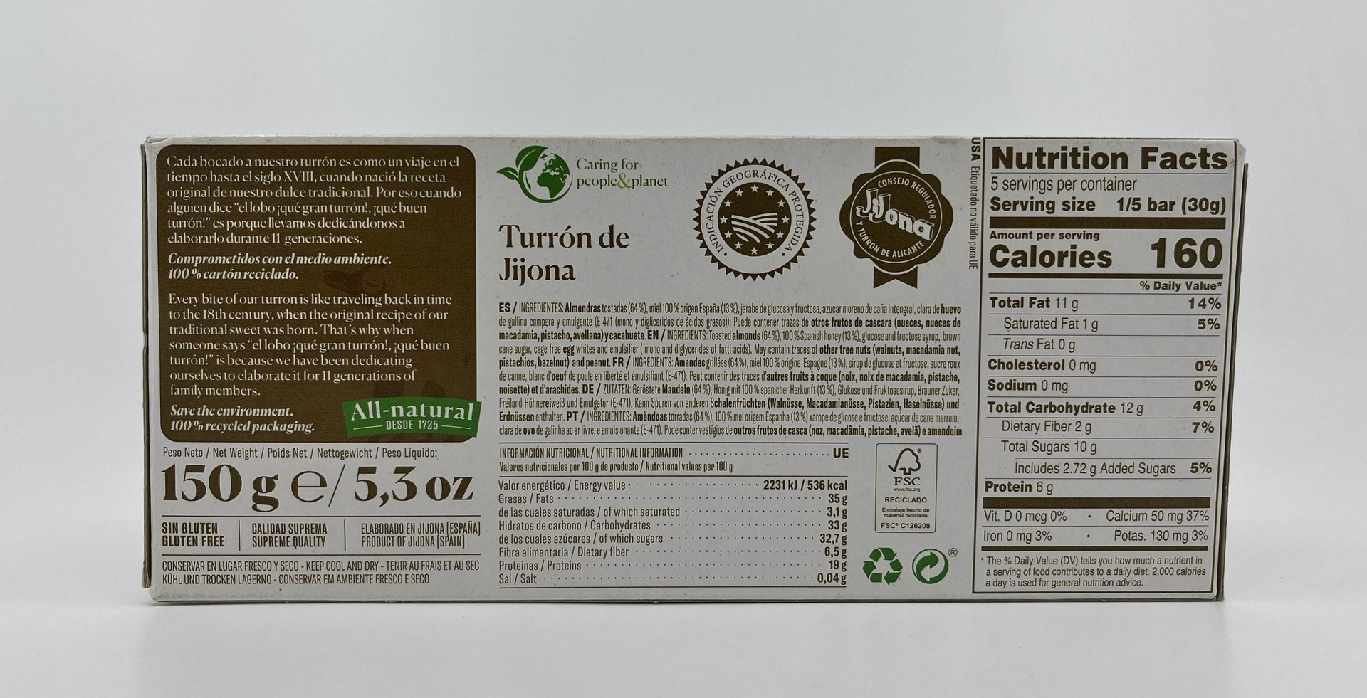 Turrón Jijona Calidad Suprema 150 g EL LOBO de 1880