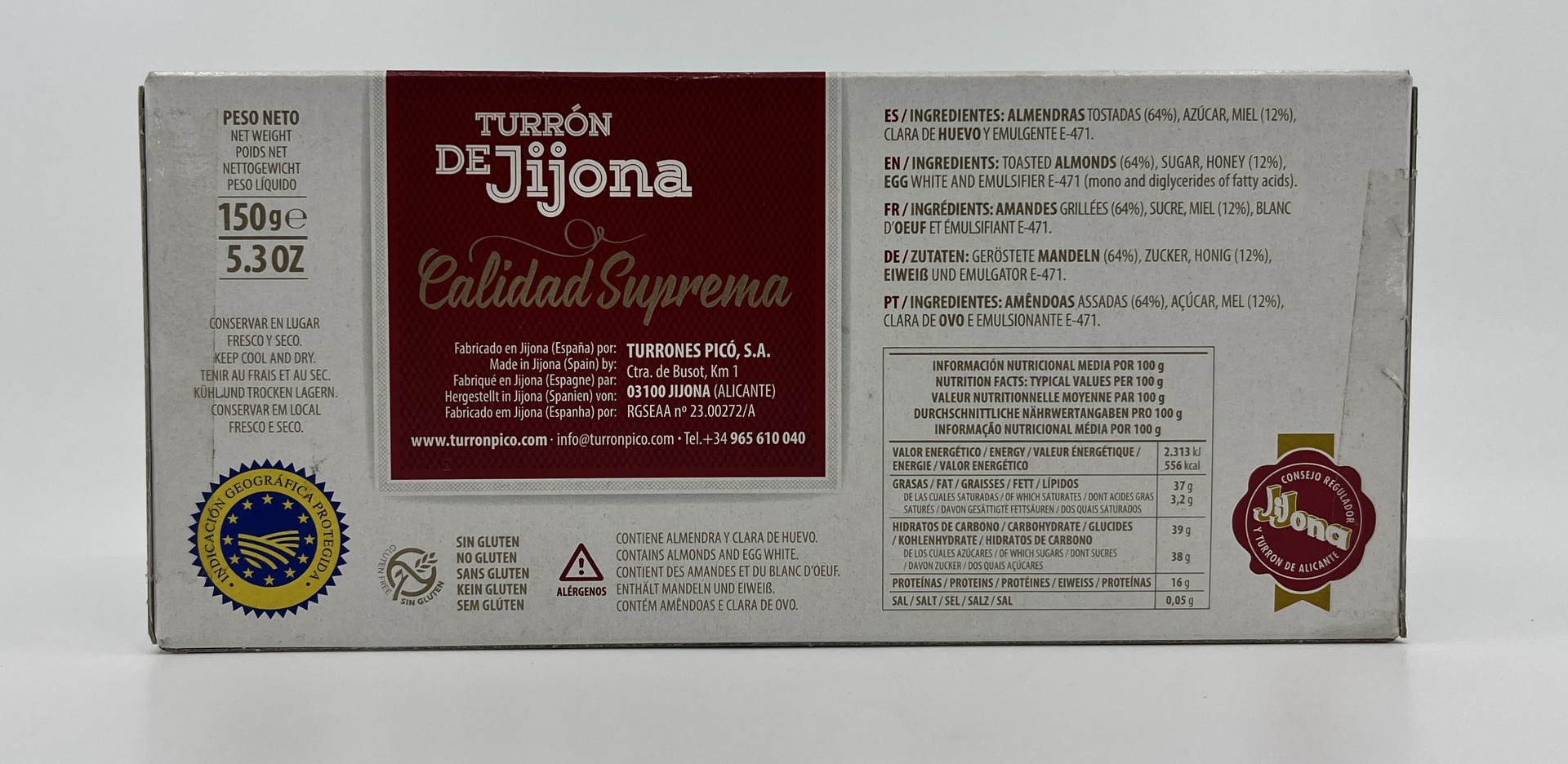 Turrón Jijona Calidad Suprema 150 g PICÓ