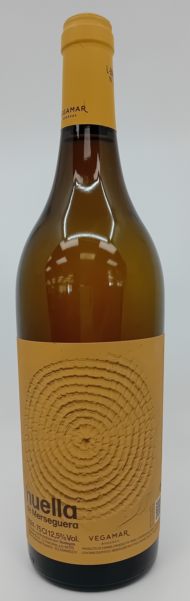 Botella Vino Blanco HUELLA de Merseguera VEGAMAR