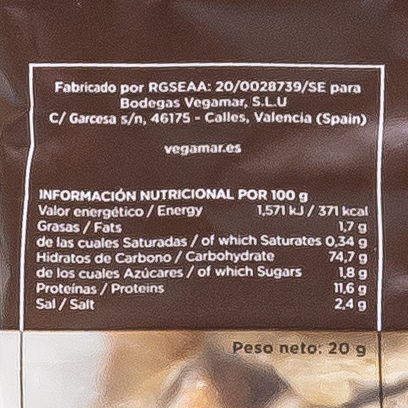 Bolsa Picos Gourmet Artesanos 20 g VEGAMAR