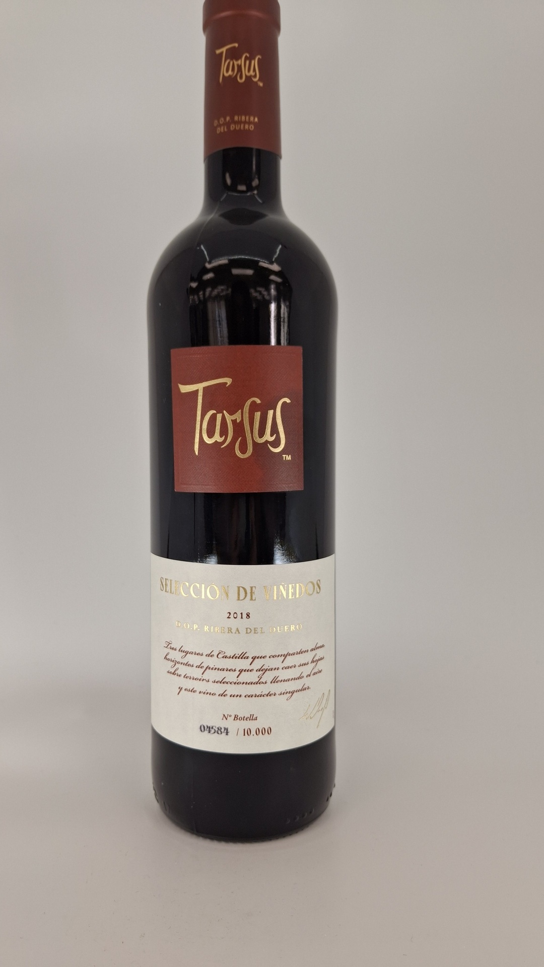 Vino Tinto D.O. Ribera del Duero TARSUS Selección de Viñedos Botella Numerada