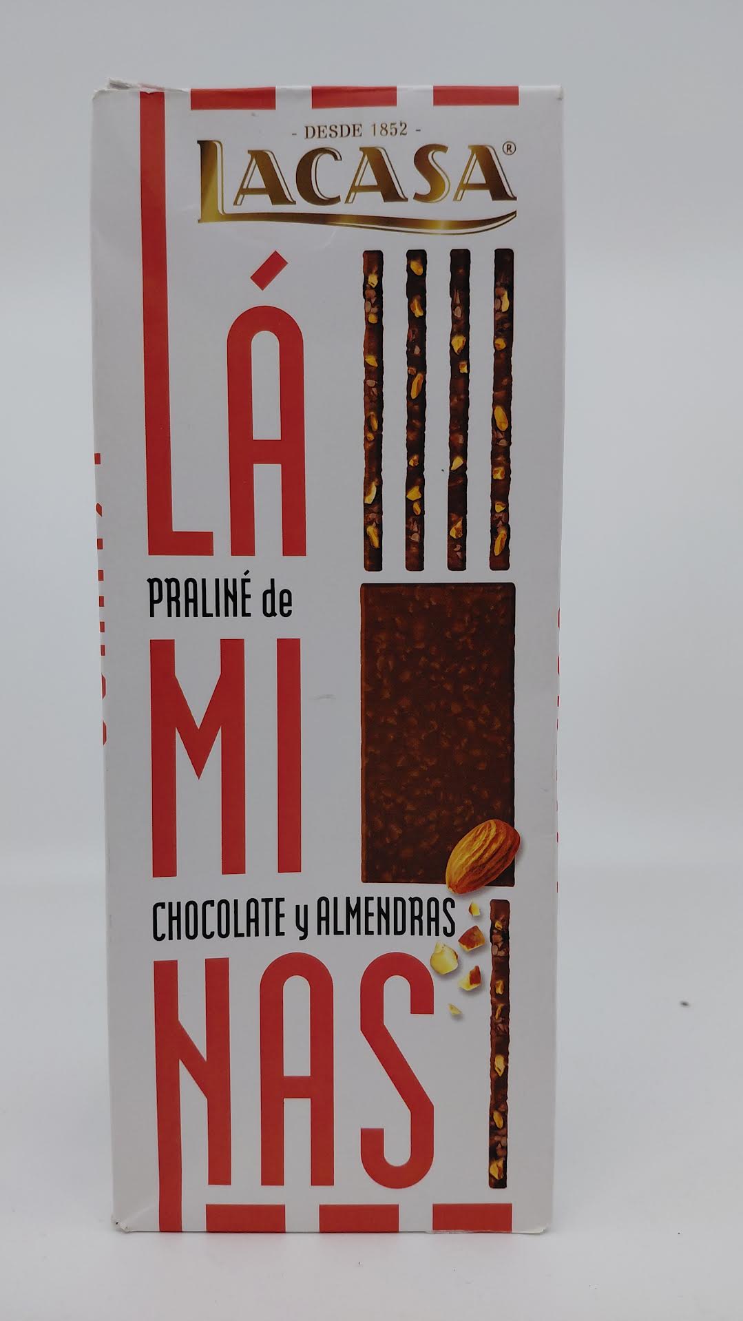 Láminas Praliné Chocolate y Almendras 128 g LACASA