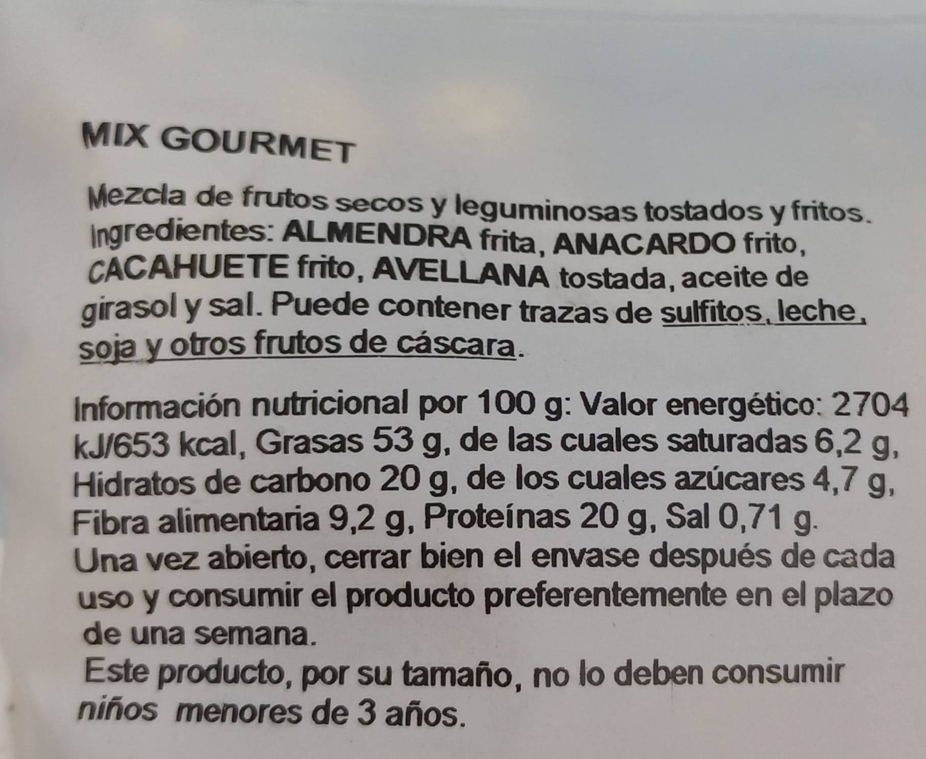 Mix Gourmet de Frutos Secos 125 g PRUNITA