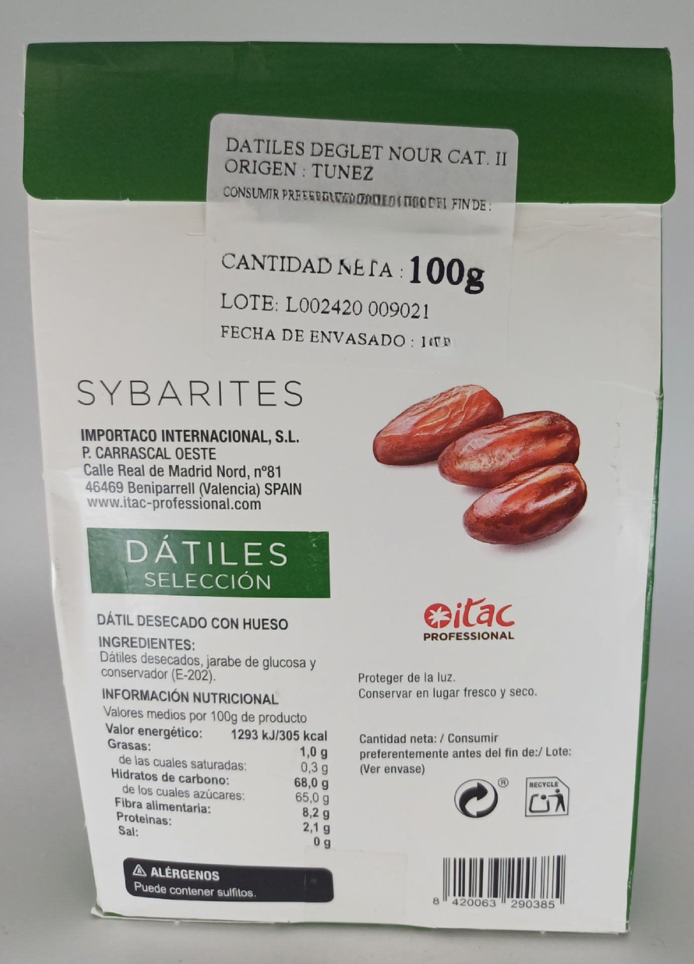 Estuche Dátiles de Túnez 100 g SYBARITES