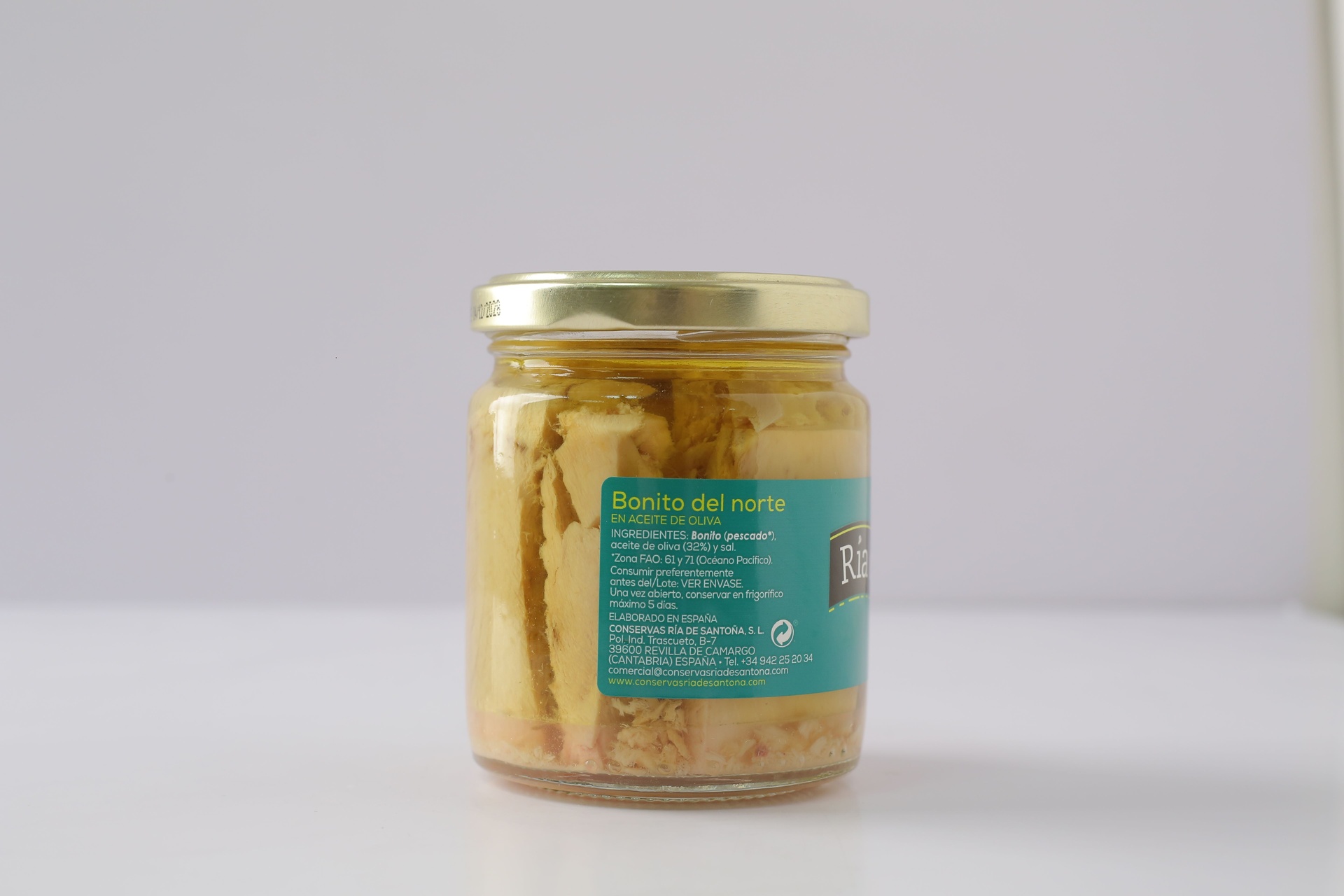 Tarro Lomos de Bonito del Norte en Aceite de Oliva 220 g Neto RÍA DE SANTOÑA