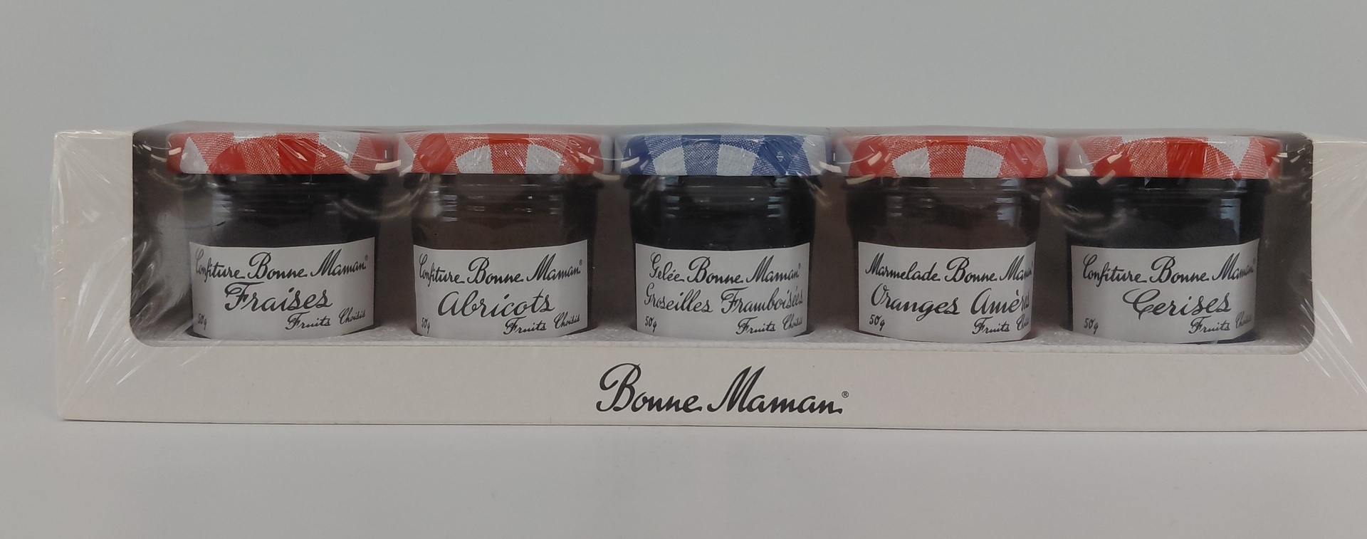 Estuche Confituras, Gelée y Mermelada 5 variedades x 50 g Neto BONNE MAMAN