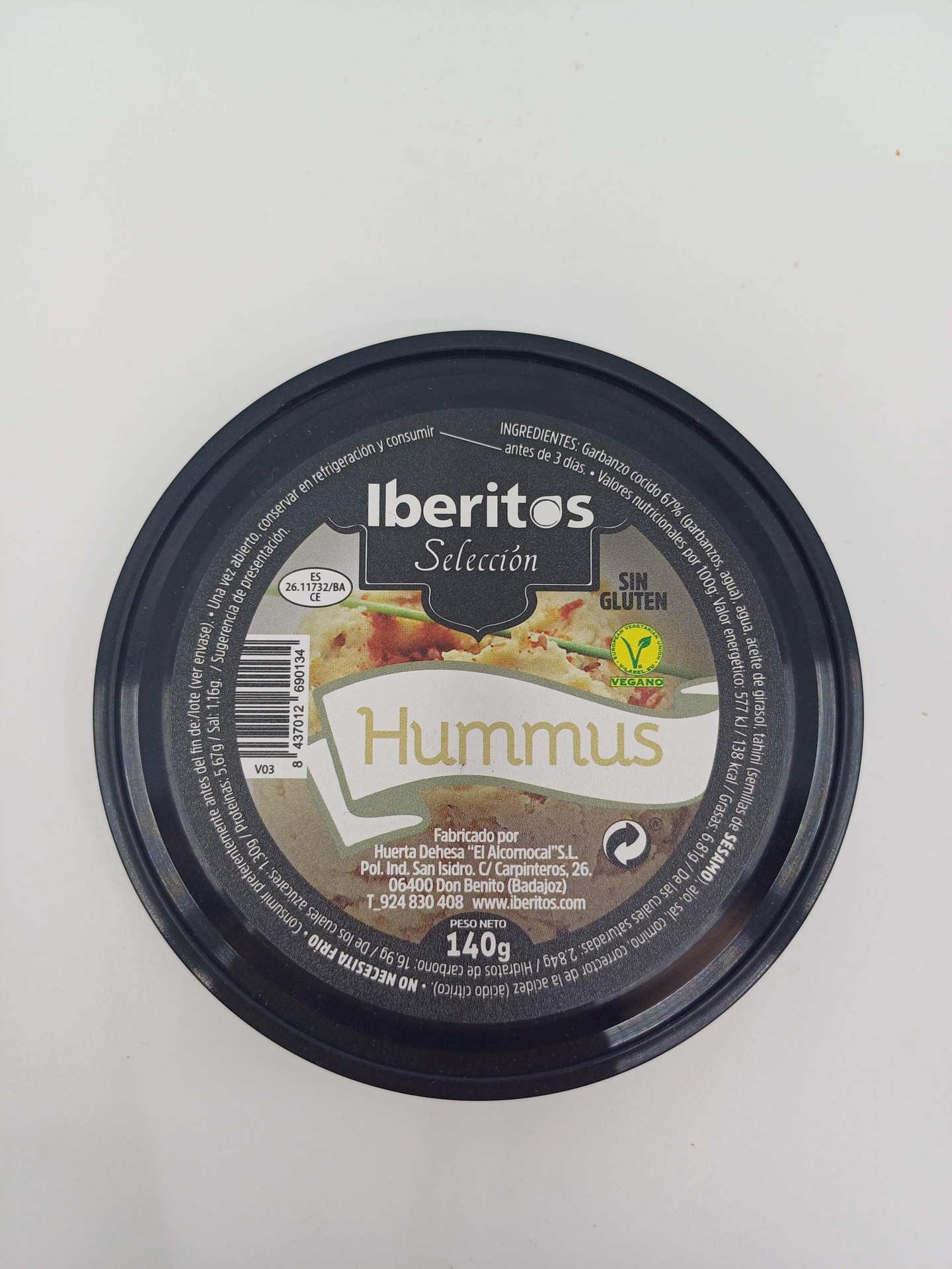 Lata Crema de Hummus 140 g IBERITOS