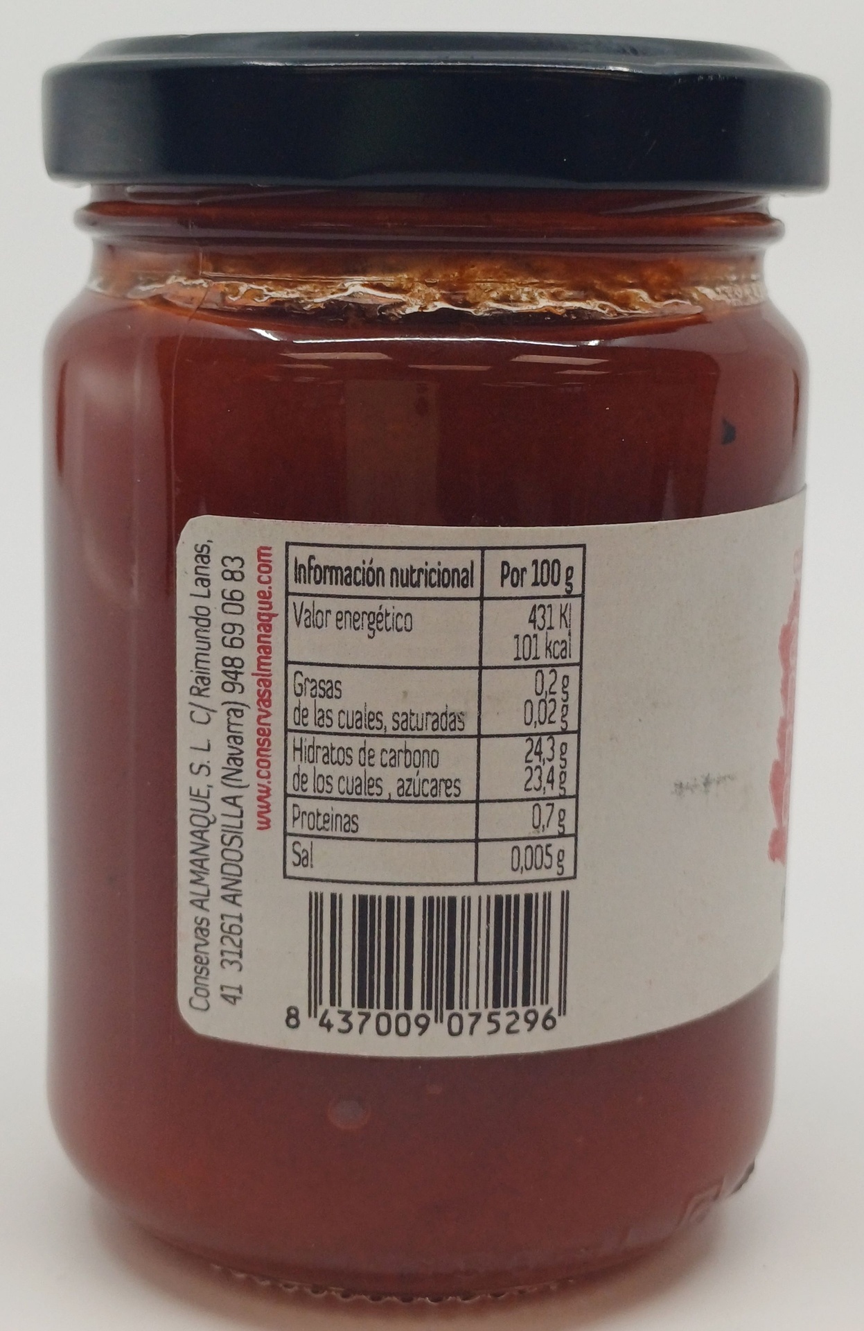 Mermelada Pimiento de Piquillo 156 g Neto ALMANAQUE (Maridaje Quesos y Foie)