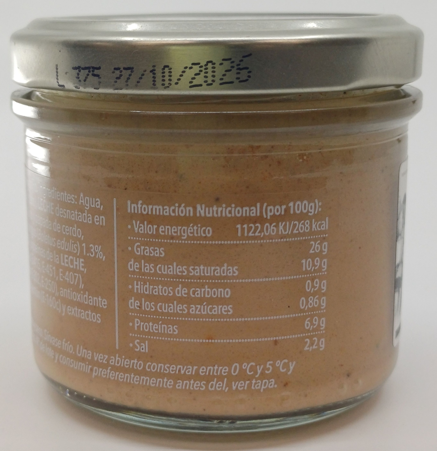 Tarro Mousse de Hígado de Pato con Boletus 100 g ZUBIA