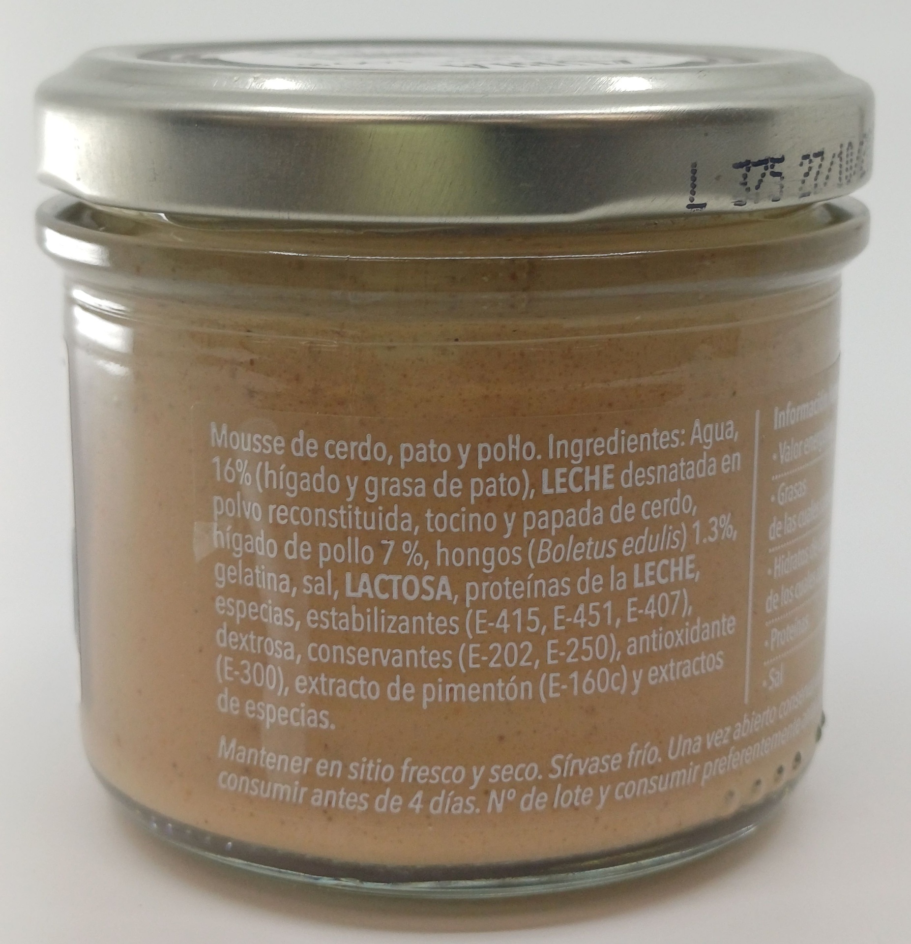 Tarro Mousse de Hígado de Pato con Boletus 100 g ZUBIA