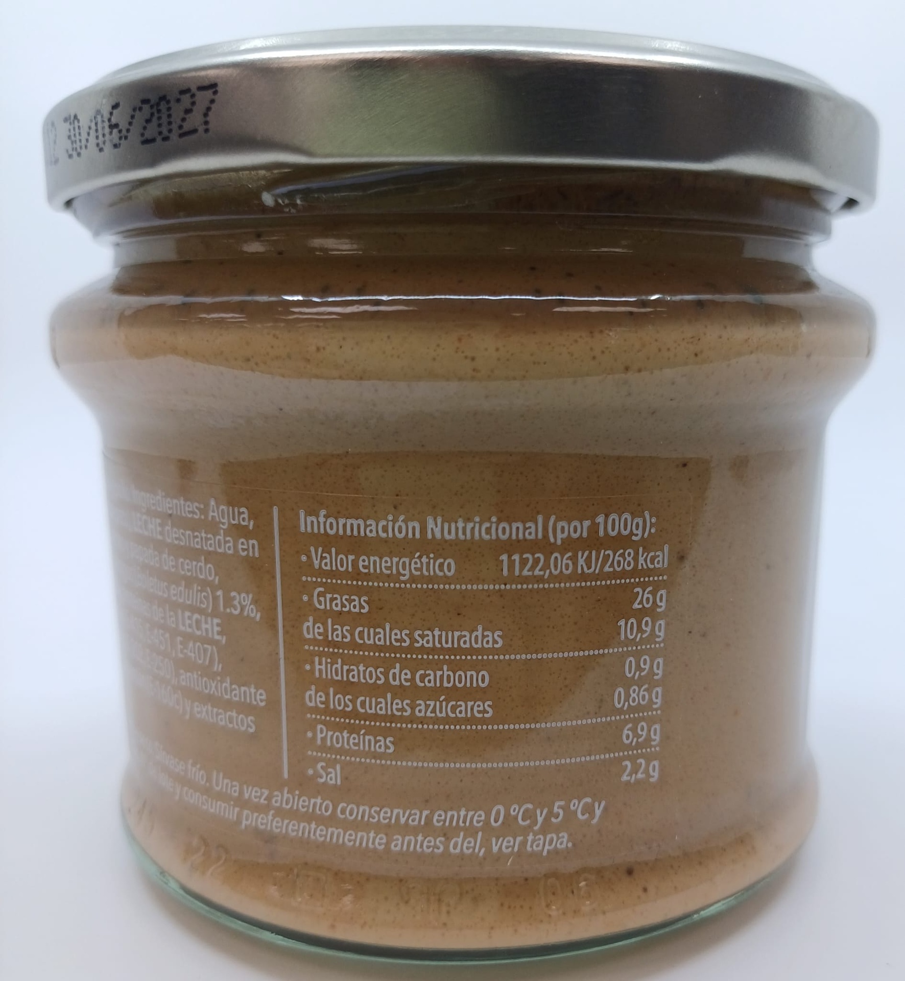 Tarro Mousse de Hígado de Pato con Boletus 190 g ZUBIA