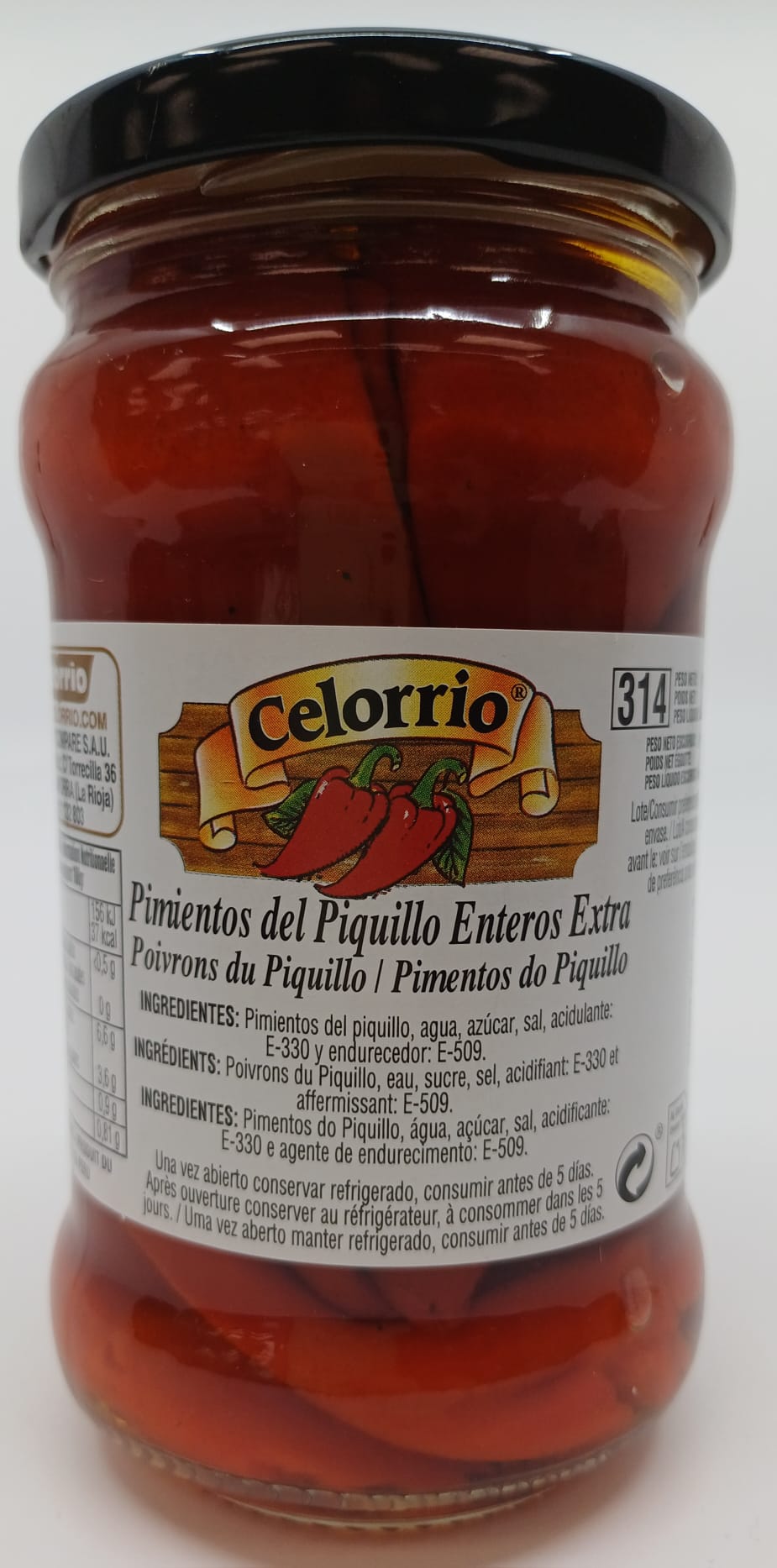 Tarro Pimientos del Piquillo Extra 290 g Neto CELORRIO