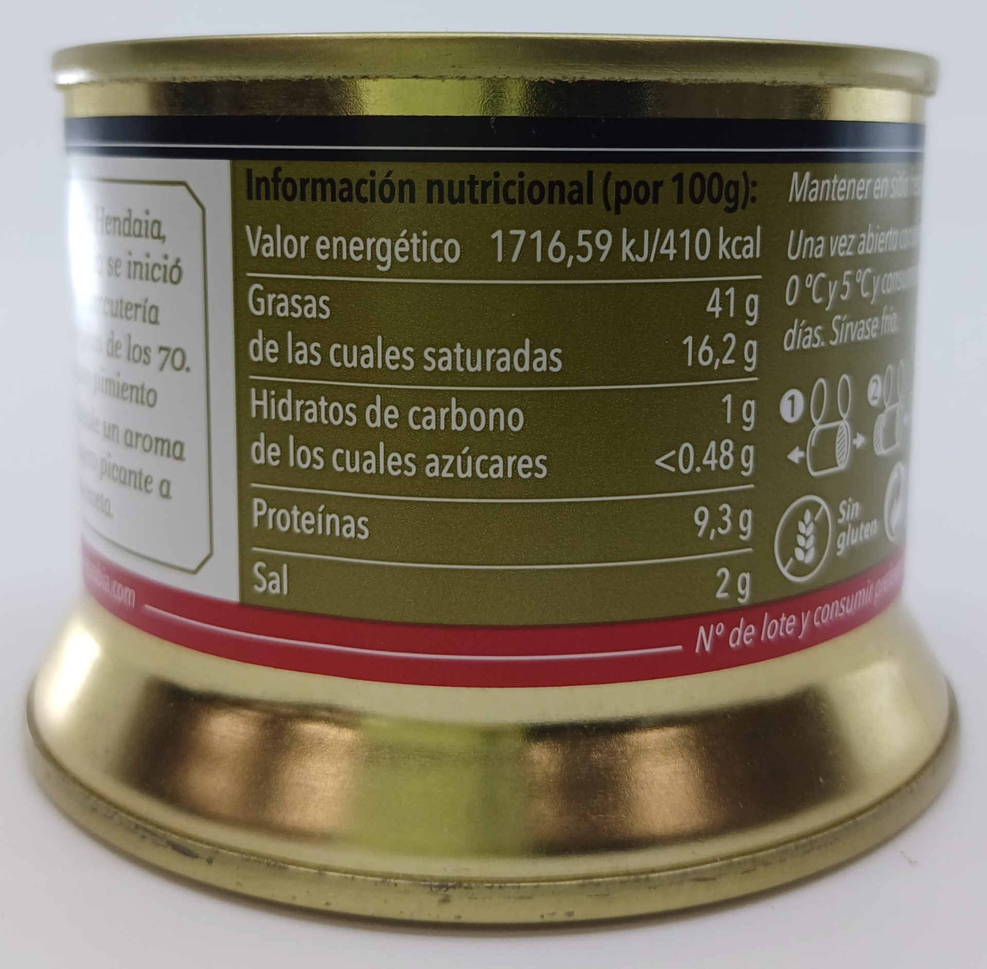 Lata Campana Paté de Campagne con Pimiento de Espelette 135 g ZUBIA