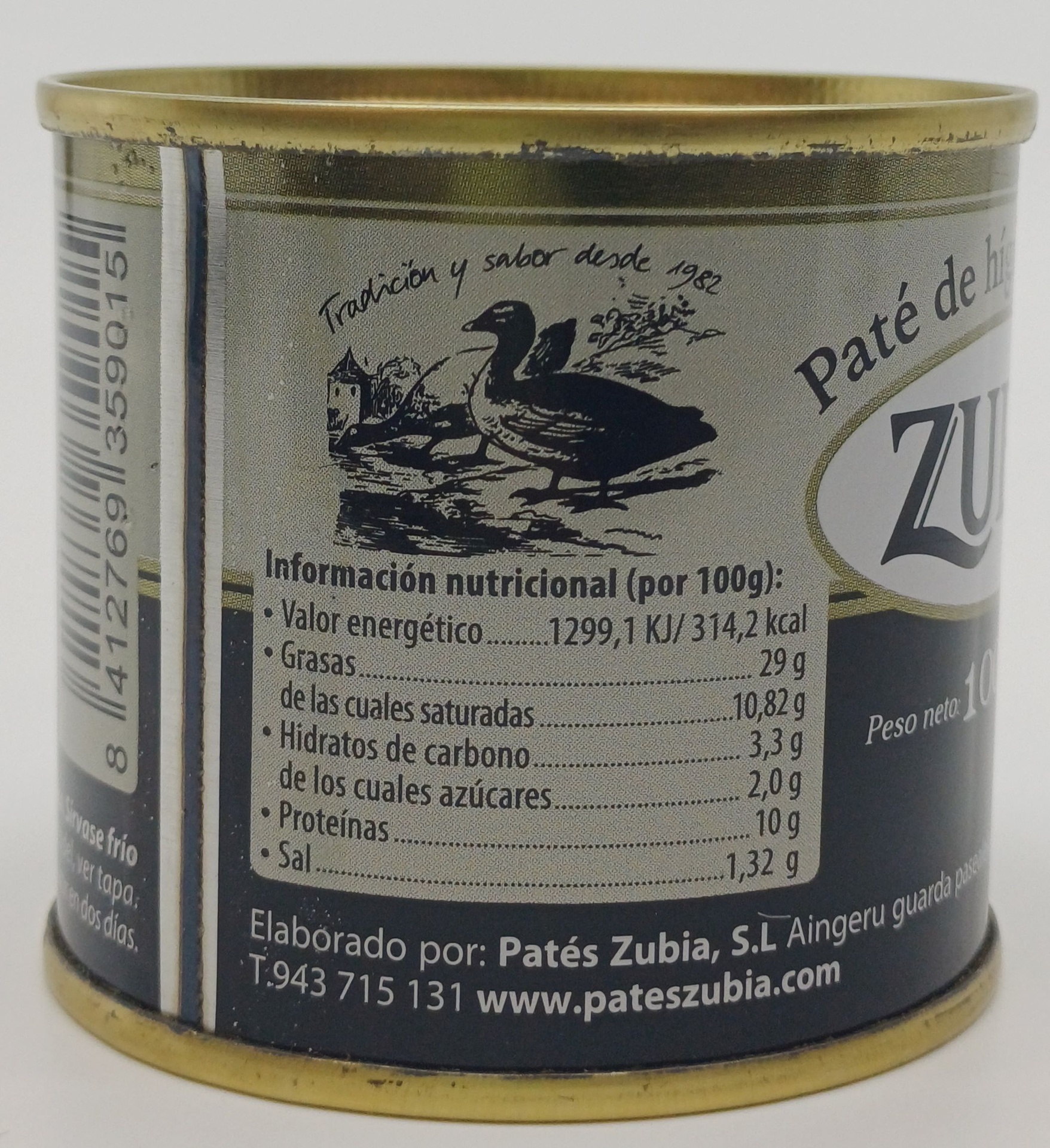 Lata Paté de Hígado de Oca 100 g ZUBIA