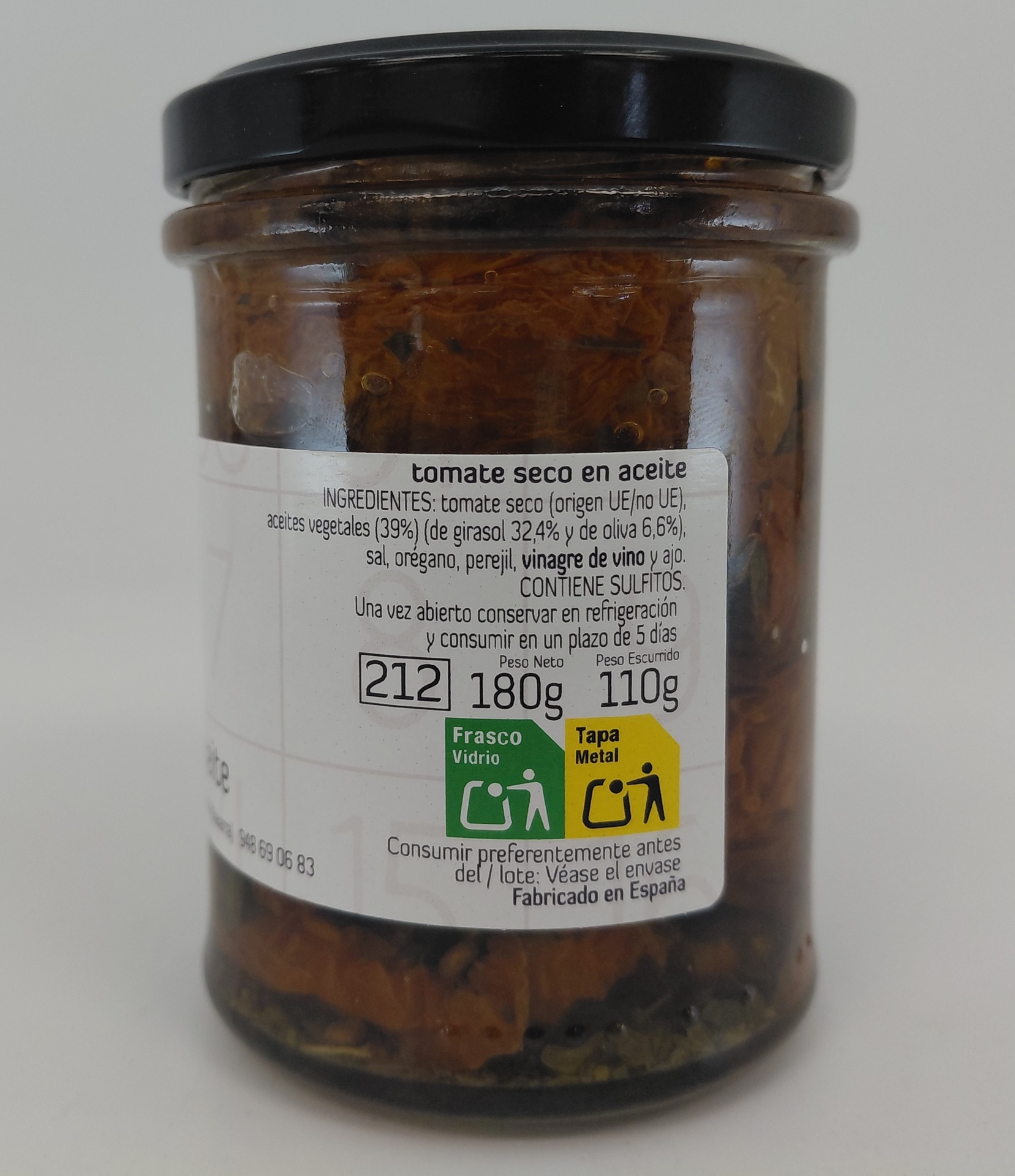 Tarro Tomate Seco en Aceite 180 g Neto ALMANAQUE