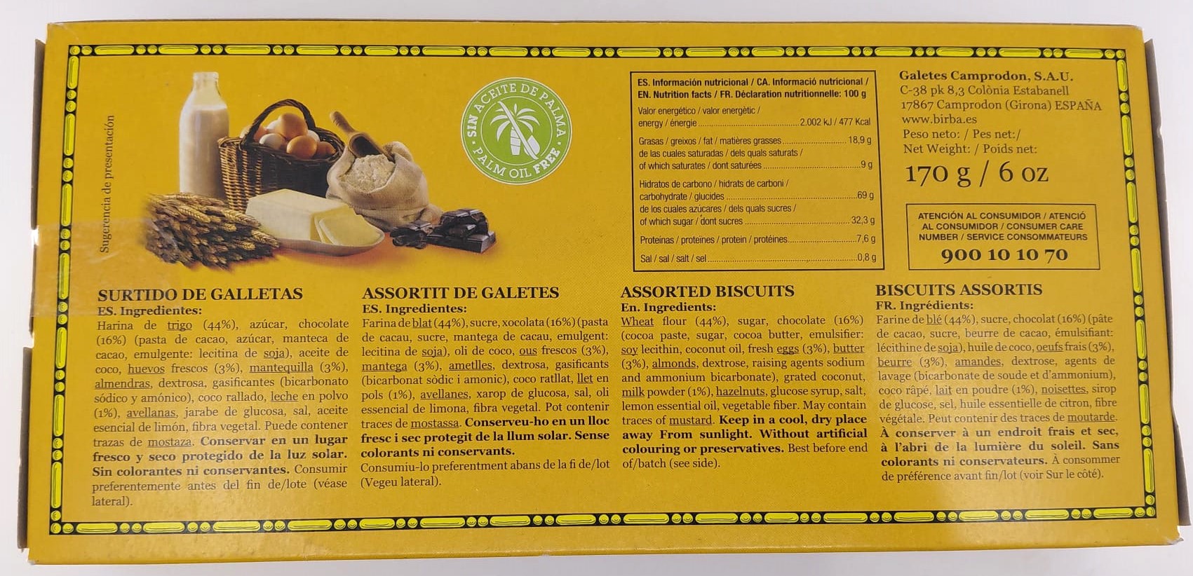 Galletas Surtidas 100% Naturales 170 g BIRBA