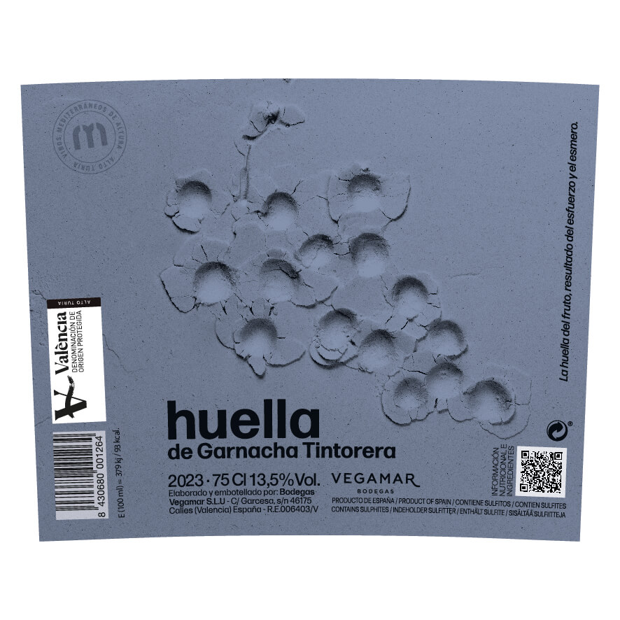 Vino Tinto HUELLA de Garnacha 37.5 cl VEGAMAR