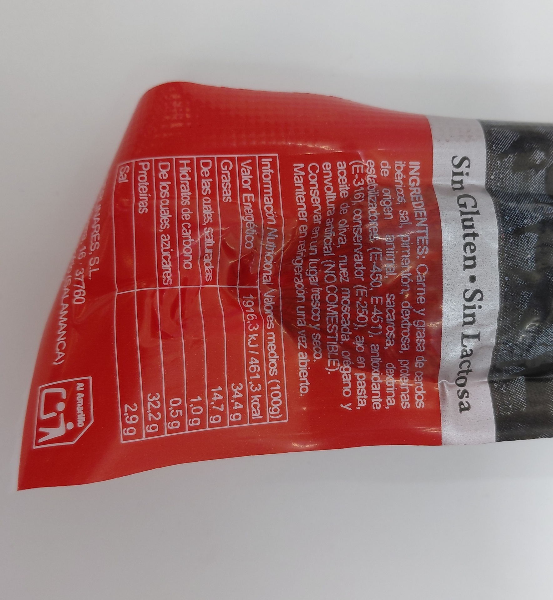 Chorizo Ibérico de Bellota 150 g aprox. MONTEHONFRÍA (Salamanca)