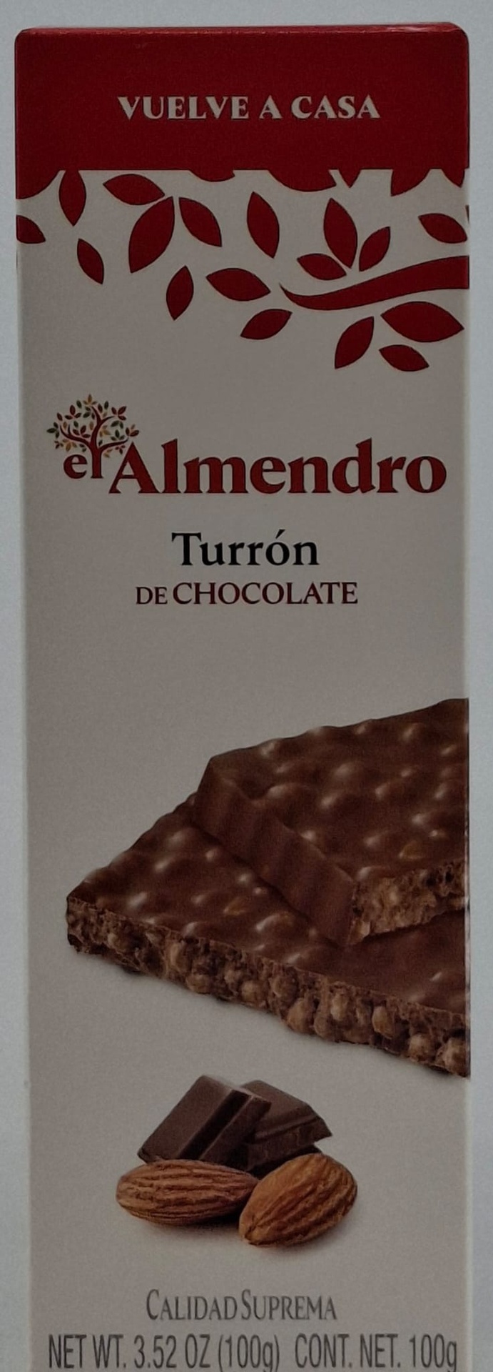 Turrón Chocolate Crujiente 100 g EL ALMENDRO Calidad Suprema
