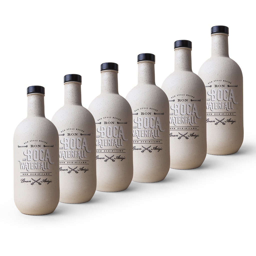 CAJA 6 BOTELLAS RON BOCA AND WATERFALL GRAN AÑEJO