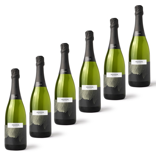 [1VBNX6] CAJA 6 BOTELLAS CAVA VEGAMAR BRUT NATURE