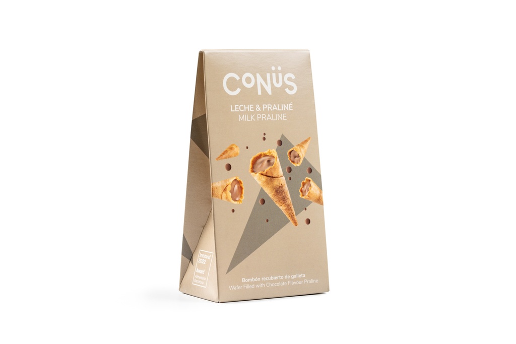 Conos Artesanos de Chocolate con Leche y Praliné 70 g CONÜS