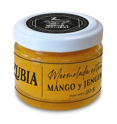 [8MMJ5] Tarro Mermelada Maridaje de Mango con Jengibre 50 g Neto ZUBIA