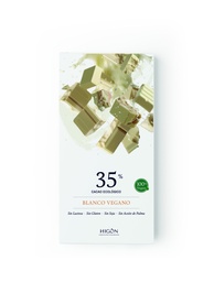 [7CBH7] Tableta Chocolate Blanco Vegano 35 % Cacao Ecológico 70 g HIGÓN