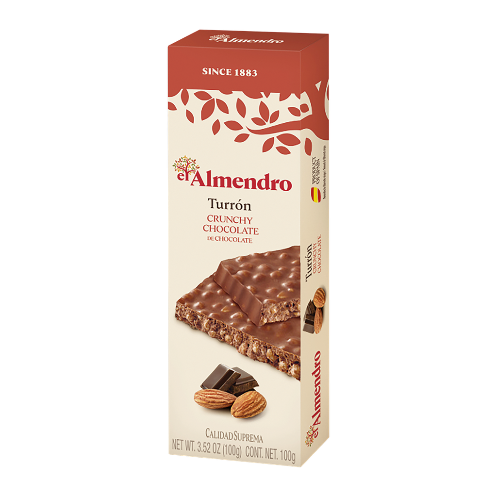 Turrón Chocolate Crujiente 100 g EL ALMENDRO Calidad Suprema
