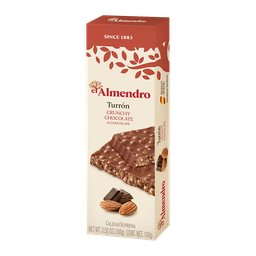 [6TCCA1] Turrón Chocolate Crujiente 100 g EL ALMENDRO Calidad Suprema