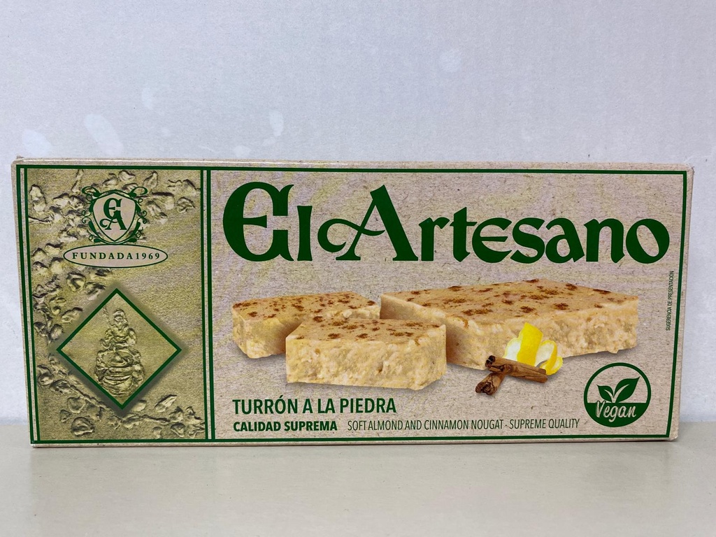 Turrón Vegano a la Piedra Calidad Suprema 200 g EL ARTESANO